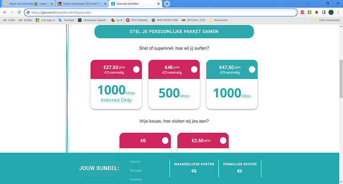 Glasnet EUR 37_50 voor 1Gbps glas